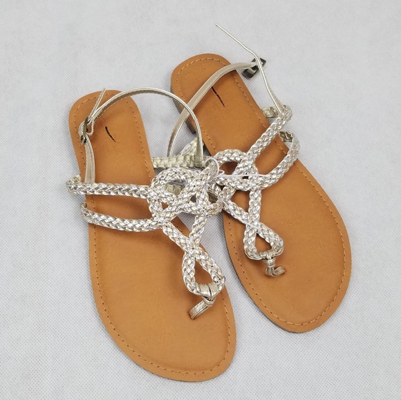 NEW Jana Braided Thong Ankle Strap Sandal Boho - Picture 4 of 6